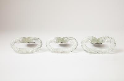 Carlo Scarpa Glass and Brass Hook Door Pull Attributed to Carlo Scarpa Italy c 1940