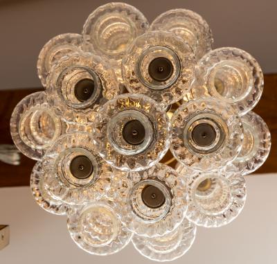 Carlo Scarpa Italian Mid Century Three Tiered Ceiling Light By Carlo Scarpa For Venini