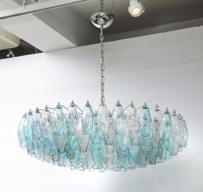 Carlo Scarpa Jewel Toned Murano Polyhedral Chandelier