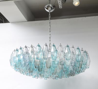 Carlo Scarpa Jewel Toned Murano Polyhedral Chandelier