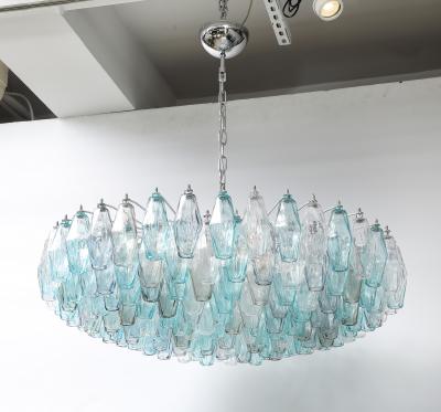 Carlo Scarpa Jewel Toned Murano Polyhedral Chandelier