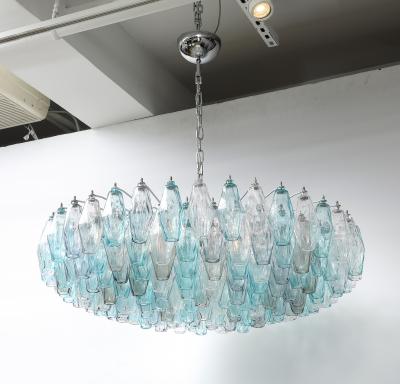 Carlo Scarpa Jewel Toned Murano Polyhedral Chandelier