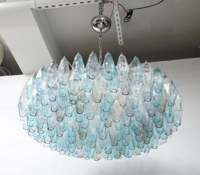 Carlo Scarpa Jewel Toned Murano Polyhedral Chandelier