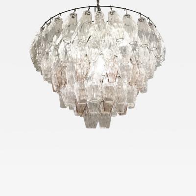 Carlo Scarpa Mid Century Murano Glass Chandelier Polyhedr by Carlo Scarpa Italy 1950s