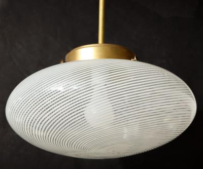 Carlo Scarpa Murano Reticello Glass chandelier by Carlo Scarpa made by Venini