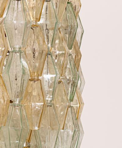 Carlo Scarpa Original Glass Poliedri Chandelier by Carlo Scarpa for Venini Italy c 1960