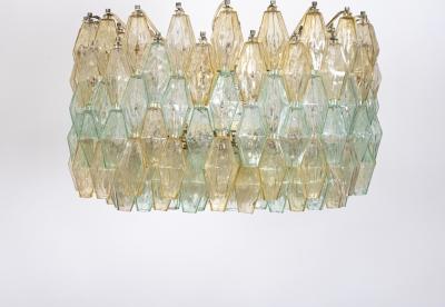 Carlo Scarpa Original Glass Poliedri Chandelier by Carlo Scarpa for Venini Italy c 1960