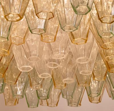 Carlo Scarpa Original Glass Poliedri Chandelier by Carlo Scarpa for Venini Italy c 1960