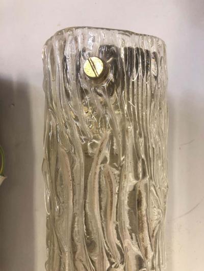 Carlo Scarpa Pair of Large Italian Midcentury Murano Glass Sconces Carlo Scarpa for Venini