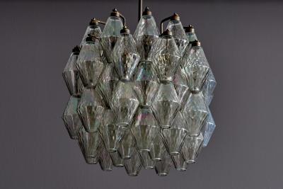 Carlo Scarpa Poliedri Murano Glass Chandelier attributed to Carlo Scarpa for Venini