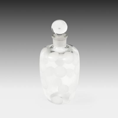 Carlo Scarpa Rare Murano Crystal Glass Bottle with Stopper by Carlo Scarpa