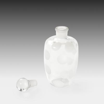 Carlo Scarpa Rare Murano Crystal Glass Bottle with Stopper by Carlo Scarpa