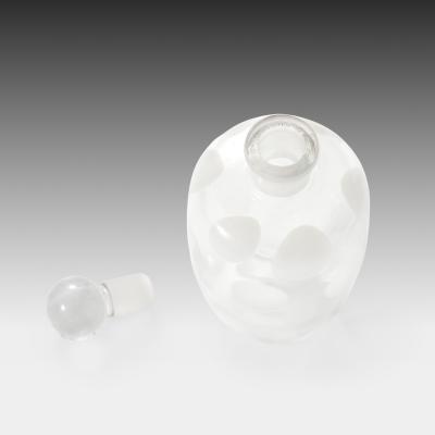 Carlo Scarpa Rare Murano Crystal Glass Bottle with Stopper by Carlo Scarpa