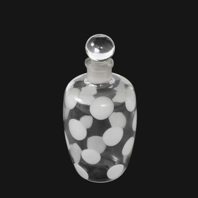 Carlo Scarpa Rare Murano Crystal Glass Bottle with Stopper by Carlo Scarpa
