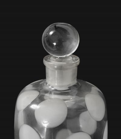 Carlo Scarpa Rare Murano Crystal Glass Bottle with Stopper by Carlo Scarpa