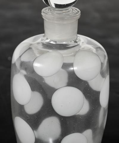 Carlo Scarpa Rare Murano Crystal Glass Bottle with Stopper by Carlo Scarpa
