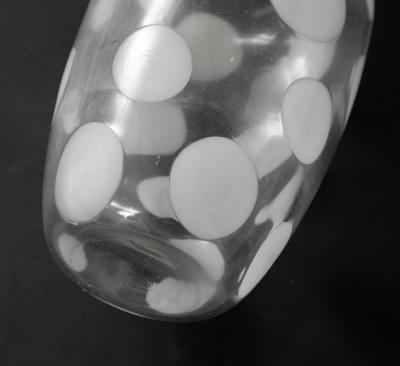 Carlo Scarpa Rare Murano Crystal Glass Bottle with Stopper by Carlo Scarpa