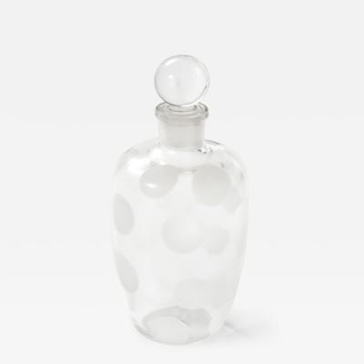 Carlo Scarpa Rare Murano Crystal Glass Bottle with Stopper by Carlo Scarpa