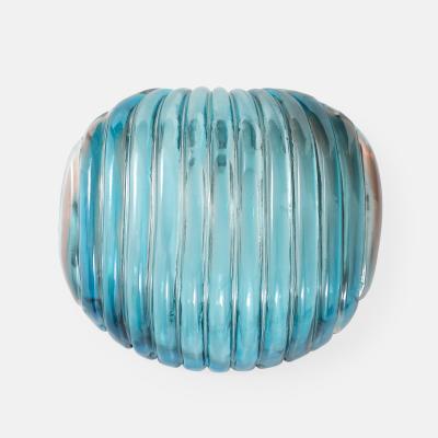 Carlo Scarpa Rare Sculptural Blue Glass Shell Dish by Carlo Scarpa for Venini
