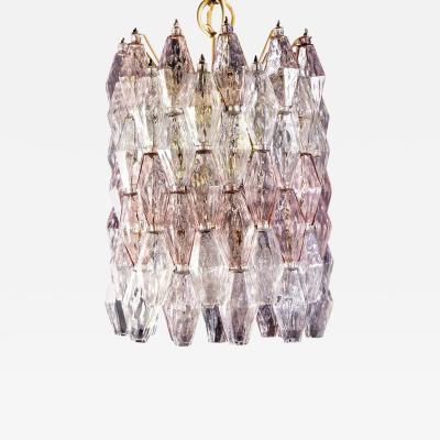 Carlo Scarpa Venini Pink and Ice Original Poliedri Chandelier by Carlo Scarpa 1955