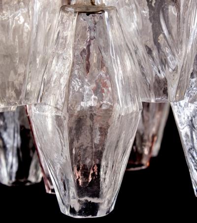 Carlo Scarpa Venini Pink and Ice Original Poliedri Chandelier by Carlo Scarpa 1955