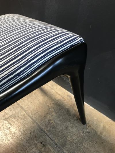 Carlo de Carli Carlo de Carli Chairs Set of 8 Reupholstered with Vintage Fabric Italy