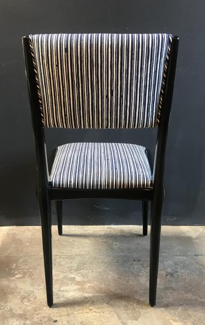 Carlo de Carli Carlo de Carli Chairs Set of 8 Reupholstered with Vintage Fabric Italy