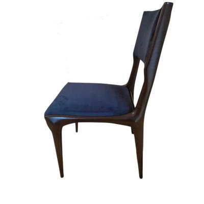 Carlo de Carli Carlo di Carli 1950 s Vintage Carlo De Carli Sapphire Velvet Dining Side Chair 1 of 8