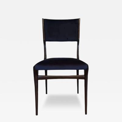 Carlo de Carli Carlo di Carli 1950 s Vintage Carlo De Carli Sapphire Velvet Dining Side Chair 1 of 8