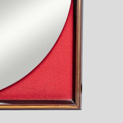 Carlo de Carli Carlo di Carli 1960s Rosewood frame mirror design by Carlo de Carli