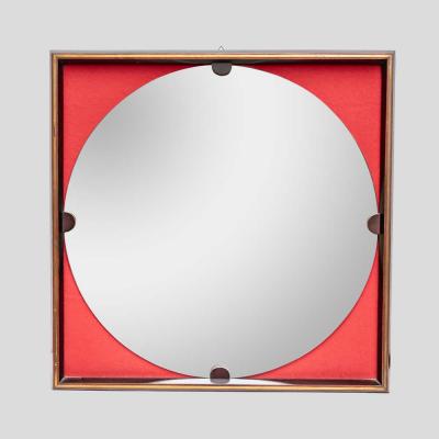 Carlo de Carli Carlo di Carli 1960s Rosewood frame mirror design by Carlo de Carli