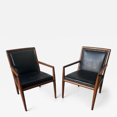 Carlo de Carli Carlo di Carli A Set of 4 Italian Modern Walnut Armchairs Carlo di Carli 1960