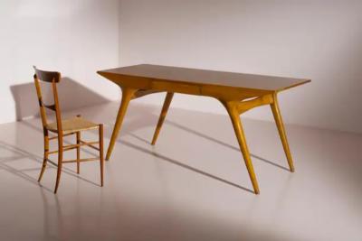 Carlo de Carli Carlo di Carli Carlo de Carli Walnut Desk Italy 1950s