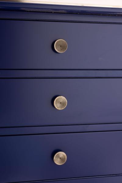 Carlo de Carli Carlo di Carli Carlo de Carli chest of drawers in blue lacquered wood by Sormani Italy 1960s