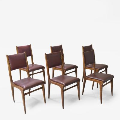 Carlo de Carli Carlo di Carli Carlo di Carli six chairs 1950s 