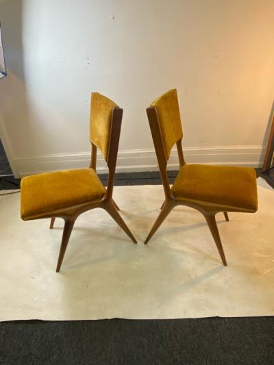 Carlo de Carli Carlo di Carli EXCEPTIONAL RARE SUITE OF EIGHT CARLO DE CARLI DINING CHAIRS