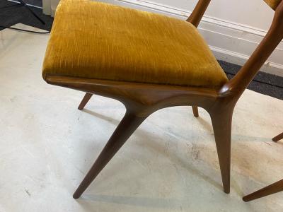Carlo de Carli Carlo di Carli EXCEPTIONAL RARE SUITE OF EIGHT CARLO DE CARLI DINING CHAIRS