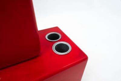 Carlo de Carli Carlo di Carli Mid Century Red Modular Coat Rack by Carlo De Carli for Fiarm