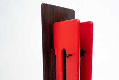 Carlo de Carli Carlo di Carli Mid Century Red Modular Coat Rack by Carlo De Carli for Fiarm