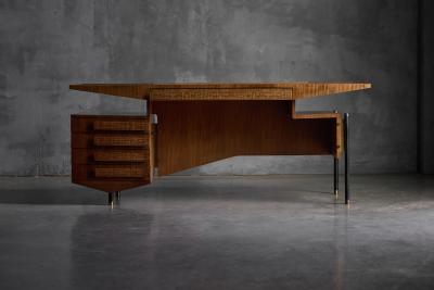 Carlo de Carli Carlo di Carli Pair of Sculptural Desks in the Style of Carlo De Carli Italy 1960s