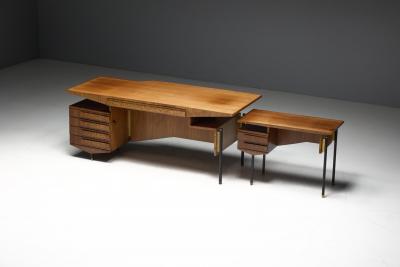 Carlo de Carli Carlo di Carli Pair of Sculptural Desks in the Style of Carlo De Carli Italy 1960s