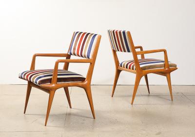 Carlo de Carli Carlo di Carli Rare Pair of Armchairs by Carlo De Carli