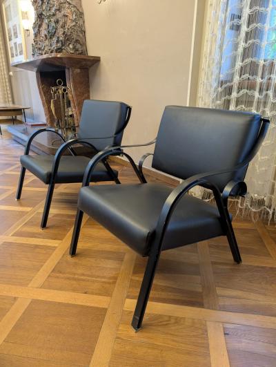 Carlo de Carli Carlo di Carli Rare pair armchairs Model P36 Balestra 