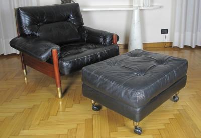 Carlo de Carli Carlo di Carli Sella Lounge chair with its ottoman