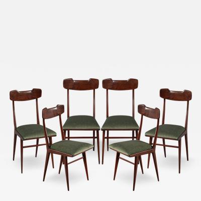 Carlo de Carli Carlo di Carli Set of 6 Italian Dining Chairs by Carlo De Carli