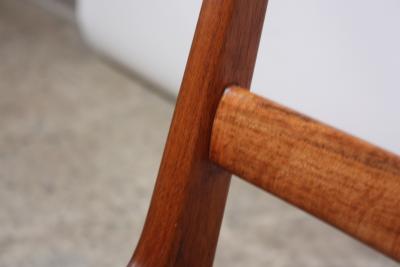 Carlo de Carli Italian Modern Carlo de Carli Lounge Chair and Ottoman in Walnut and Leather