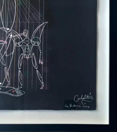 Carlos Est vez Cuban Artist Carlos Estevez Mixed Media Drawing Havana Signed