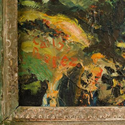 Carlos Lopez Ruiz Bolivian American 1912 1972 View of Funza signed 