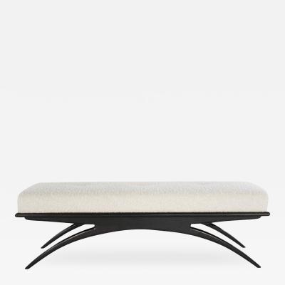 Carlos Solano Granda Convex Bench in Blackout Walnut by Stamford Modern