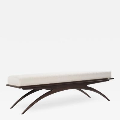 Carlos Solano Granda Convex Bench in Dark Walnut by Stamford Modern